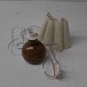 Farmhouse Cute Table Lamp for Bedroom & Living Room - Wood Grain, Vintage Style with Scalloped Shade