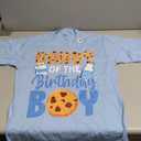 Grandma of the birthday boy Milk and Cookies 1st birthday T-Shirt (Small)