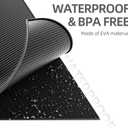 ESTHELLO Cat Litter Mat Large, Cat Litter Trapping Mat, Honeycomb Double Layer Design, Easy to Clean,Washable (30 x 24 Black