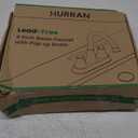 Bathroom Faucets for Sink 3 Hole, Hurran 4 inch Matte Black with Pop-up Drain and 2 Supply Hoses, Stainless Steel Lead-Free 2-Handle Centerset Faucet for Sink Vanity