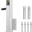 8000 lbs Trailer Jack, 30" Vertical Travel with Adjustable Drop Leg, Heavy Duty Swivel Bolt-on Trailer Jack for Utility, Yacht, and Camper Trailers