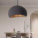 19.7 Inch Pendant Light Fixture for Kitchen Island Dining Room,Japanese Wabi-Sabi Style Bird Nest Shape Hanging Lamp,Black