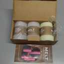 Melt Candle Pillar Candles, 3 Pack - Unscented Candles for Home, Church, Weddings, & More - 3" x 4", White