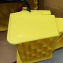 Rubbermaid Commercial Products WaveBrake 35 Qt. Side-Press Mop Bucket and Wringer Combo on Wheels Yellow for Professional/Industrial/Business Heavy-Duty Floor Cleaning/Mopping