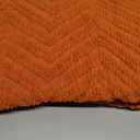 Bedsure Throw Blankets for Couch - Textured Chunky Knit Woven Chenille Blanket - Super Soft, Warm Decorative Boho Throw with Tassels for Bed, Sofa and Living Room, Pumpkin Orange, 50x60 Inches