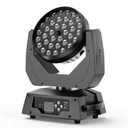 19x15W Moving Head Light for Stage Lighting Effect, RGBW 4-in-1 LED Stage Light with Zoom Beam Wash, Auto DMX Control DJ Lights for Parties Wedding Disco Music Nightclub Show Bar, 1 Pack