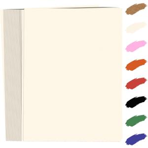 Cream Cardstock Paper 8.5'' x 11'', 100 Sheets 180gsm/65 lb Beige Printer Cover Card Stock, Construction Paper for Card Making Printing Craft Drawing Scrapbooking Cutting School Supplies