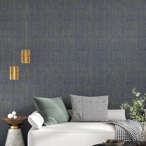 30"X200" Grasscloth Textured Peel and Stick Wallpaper Gold Blue Geometric Grasscloth Peel and Stick Wallpaper for Bedroom Self Adhesive Decorative Contact Paper for Cabinets and Drawers Walls