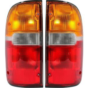 HECASA Tail Light Compatible with 1995-2000 Toyota Tacoma Pair Signal Brake Lamp Rear Taillight Assembly W/Bulb Replacement for TO2800116 TO2801116 8156004030 8155004030