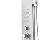 VEVOR Shower Panel System, 5 Shower Modes, LED Shower Panel Tower, Rainfall, Waterfall, 2 Body Massage Jets, Tub Spout, Handheld Shower Head with 59" Hose, Stainless Steel Wall-Mounted Shower Set