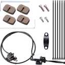 Upgraded Hydraulic Brake System The Left of The 7/8" Handlebars 50 inch Hose for 97cc 2.8HP Baja Doodle Bug DB30 Blitz Dirt Bug Racer Mini Bike Motorsports Go Kartssilver