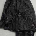6ft Black Table Skirt for Round Rectangle Square Table Sequin tablecloth for Birthday Party Family Baby Shower