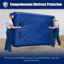Cosy Family Mattress Bags for Moving with 8 Handles - 170GSM Extra-Thick Mattress Bag for Moving Supplies - Reusable Mattress Cover Protector Storage with Zipper, Blue, Full