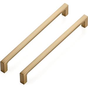 Ravinte 10 Pack Solid 7-1/2 Inch Square Cabinet Handles - Champagne Bronze Pulls for Drawers and Kitchen Cabinets - Hardware Handles