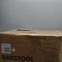 COLAMY Bar Stools Set of 2, Modern Swivel Bar Chairs, Adjustable Upholstered Barstools Counter Height with Full Backrest for Bar, Dining Room, Kitchen Island, Beige