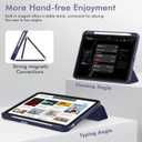 iMieet Case for iPad (A16)/iPad 10th Generation [11-Inch 2025/10.9 Inch 2022], Trifold Stand Smart Cover with Pencil Holder and Soft TPU Back, Supports Touch ID(Dark Blue)