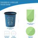 4 Gallon Biodegradable Bag, 180 Unscented Bathroom & Kitchen Garbage Bags - Tear & Leak Resistant, Green