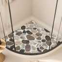 Anti Slip Corner Shower Mat with Drainage Holes, PVC Loofah Shower Anti Slip Mat, Bathmat Quick Dry and Easy to Clean, Shower Floor Mat Non Slip, A, 80x80cm (32x32 inch)