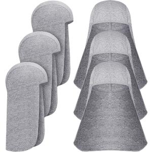 Sintege 6 Pieces Hard Hat Sun Shade Cooling Skull Cap Sun Neck Protector Quick Dry Neck Shade for Women Men (One Size, Light Gray)