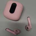TAGRY Bluetooth Headphones True Wireless Earbuds 60H Playback LED Power Display Earphones with Wireless Charging Case IPX5 Waterproof in-Ear Ear buds with Mic for TV Smart Phone Laptop Computer Sports (Pink)