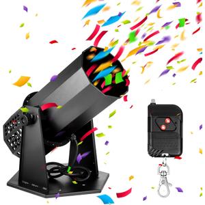 1500w Confetti Cannon Machine Professional Electric Confetti Launcher Shooter with Wireless Remote for Special Event, Parties, Club, Wedding, Concerts