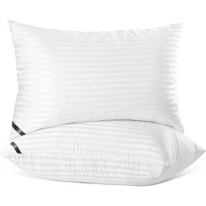 TECHTIC 2 Pack Queen Size Bed Pillows for Sleeping 20 x 30 Inches,White