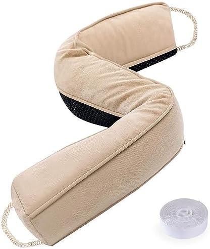 Sunolga 32" Door Draft Stopper Blocks Hot Cold Air with Removable Washable Cover for Gaps Up to 3", All-Season Noise and Wind Seal for The Bottom of Door and Window, Beige