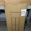 71-98" Clear Tall Cat Pet Gate, 33.5-36 in Wide Extra High Dog Gates for Doorways Acrylic Kitten Proof Full Door Barrier, Auto Close Walk Thru Puppy Pressure Mounted, Indoor White