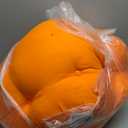 Thick Egg Chair Cushion Replacement, Button Tufted Outdoor Swing Chair Cushion with High Elasticity PP Cotton and Skin-Friendly Fabric, Hanging Cushion for Patio Porch Furniture (Only Cushion) (Orange)