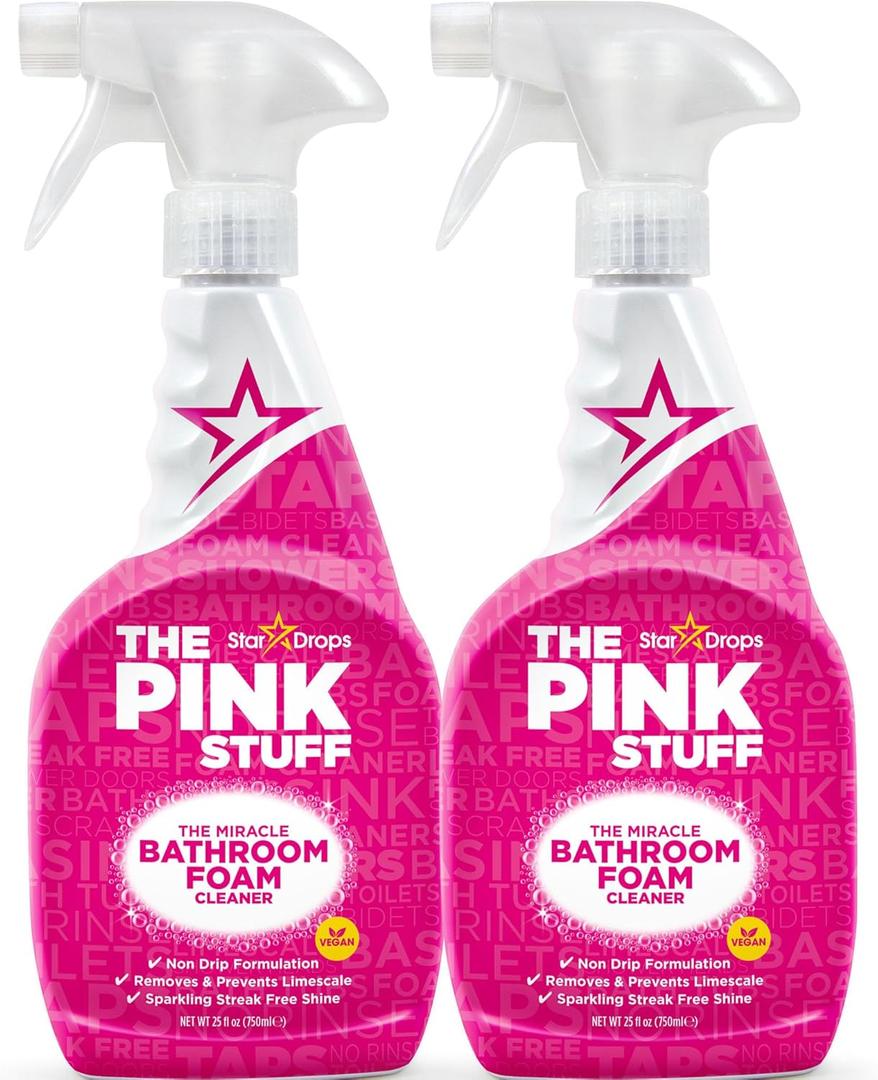 Stardrops - The Pink Stuff - The Miracle Bathroom Foam Cleaner 750ml 2-Pack Bundle