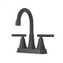 Bathroom Faucets for Sink 3 Hole, Hurran 4 inch Matte Black Bathroom Sink Faucet with Pop-up Drain and 2 Supply Hoses, Stainless Steel Lead-Free Centerset Faucet for Vanity RV, 1 Pack