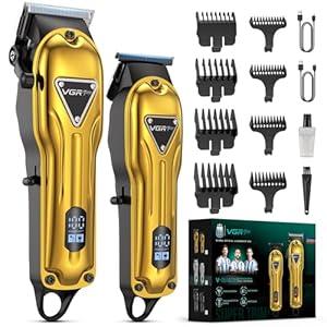 VGRPRO Electric Hair Clippers for Men, Cordless Clipper and Trimmer Set, Clippers for Hair Cutting Kit with Long Battery Life, Hair Grooming Trimmer for Family Kids and Self-Haircut Use