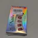 Christmas Press on Nails Extra Short Square MABKJLF Red Fake Nails False Nails with Designs Snowflake Full Cover Glossy Glue on Nails Acrylic Nails for Women Girls 24 Pcs Pack of 2