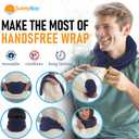 SunnyBay Microwave Heating Pad, Microwavable Heated Neck and Shoulder Wrap, Hands-Free Weighted Moist Hot or Cool Pack, Soft Fleece Cover and Flaxseed Filling, 26 Inch Length, Made in USA, Navy