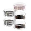 Hiyoo Belt Organizer, 5 Layers Acrylic Belt Storage Holder, Rotatable Belt Display Case, Clear Storage Box for Belt, Jewelry, Watch, Bracelets and Other Accessories
