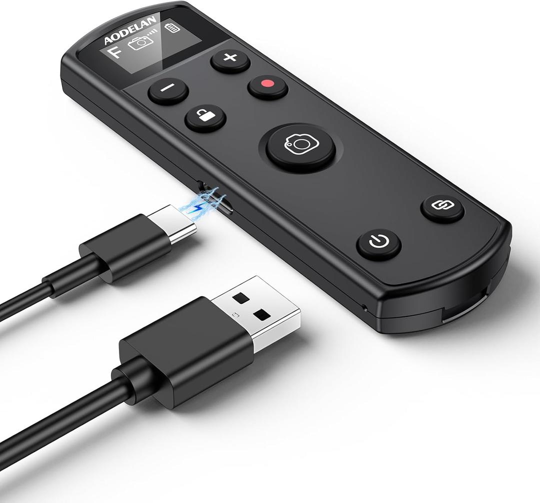 for Fujifilm Camera Rechargeable Shutter Release, AODELAN Wireless Remote Control Compatible with Fuji X-T30 II,X-S10,X-H2,X-H2S,X-T3,X-T4,X-T5,X-S20,X-T30,X-T50,X-M5,X100VI,X-E5,X Half