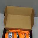 Jack Boss Ratchet Tie Down Straps Set, 1500 lbs Break Strength, 1" x 15' Heavy Duty Ratchet Straps with 4X Soft Loops Padded Handles Coated S Hook, Fits for Moving Appliances Motorcycle ATV Truck, Orange