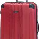 Kenneth Cole REACTION Out of Bounds Lightweight Hardshell 4-Wheel Spinner Luggage, Scarlet Red, 28-Inch Checked