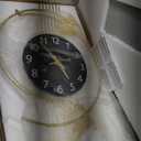 Large Wall Clocks for Living Room,Silent Non Ticking Battery Operated Oversized Modern Wall Clock for Bedroom,Farmhouse,Office,Kitchen Home Wall Decor-14.9x32.2Inch(Golden)