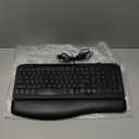 VEILZOR Wired Ergonomic Keyboard, 7Color Backlit USB Computer Keyboard with Wrist Rest, Wave Keys, Phone Holder, Lighted Keyboard Compatible with PC, Laptop, Windows, and Mac