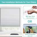 Changshade Blackout Cordless Cellular Shades for Windows,Honeycomb Blinds with Thermal Insulation,UV Protection,Child Safe,Privacy Light Control,Easy to Install28" W x 72" H,White
