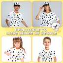 2 x Oudain 10 Sheets Dalmation Spots Adhesive Felt Pads Circles Spotty Dog Stickers Irregular Shape DIY Felt Bells for Clothes 100th Day Costume DIY Projects