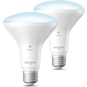 Sengled BR30 Smart Light Bulb, Updated FFS WiFi Led Flood Light Bulbs, Smart Bulbs That Works with Alexa, Google Assistant, E26 Daylight,60W Equivalent, 650LM, 2.4GHz WiFi Only, No Hub Required, 2Pack