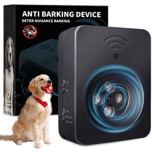 Anti Barking Device, Ultrasonic Dog Bark Deterrent Devices, 3 Modes Rechargeable Dog Barking Control Devices, Bark Silencer, Up to 50 FT Indoor Outdoor Use, Pet and Human Friendly