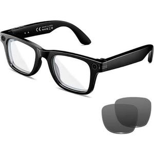 KWENRUN AI Smart Glasses with 8MP Camera, 1080P Video & HD Photo, Bluetooth Audio, AI Voice Assistant, RealTime Translation, Object Recognition, NoiseCancel Calls, Music, Photochromic Lenses