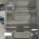 LARGER Compartment - Stackable Water Bottle Organizer Holder - for Stanley & Others' Large Tumbler - Clear Wine Rack, Cup Bottle Holder for Cabinet Home Countertop Fridge Pantry Shelf, 3 Tier Hold 9