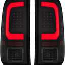 LED Tail Lights Assemble Compatible with 1997-2003 Ford F150,1999-2007 Ford F250 F350 Superduty Driver and Passenger Side, Smoke Lens