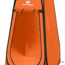 Wakeman Pop Up Changing Tent, 3.3 x 3.3 x 6.2ft, Camping Shower Tent for Portable Toilet Stall or Dressing Room with Carry Bag for Camping, Beach, or Tailgate, Polyester, Orange