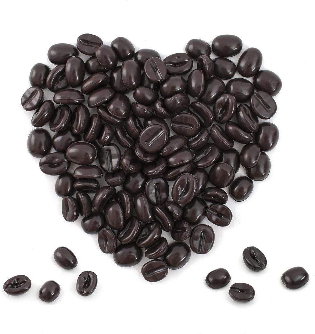 Artificial Coffee Beans, 300 Pcs 1:1 Scale Simulation Fake Coffee Beans for Home Kitchen Cafe Shop Cabinet Display Photography Props