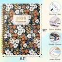 Timart 2026 Planner, January 2026 - December 2026, Weekly and Monthly Planner, Hardcover 2026 Calendar Planner Book with Tabs for Women, Perfect for Office School Home, A4 (8.5" x11")-Orange Floral